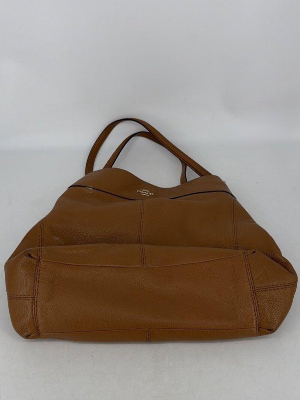 Coach Saddle Brown Lexy Triple Compartment Shoulder Bag